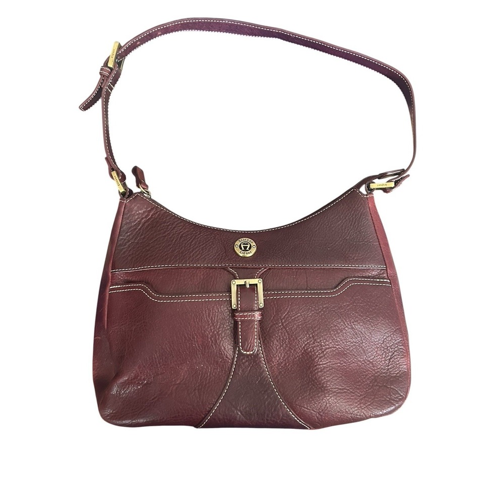 Etienne Aigner Vintage Burgundy Oxblood Leather Shoulder Bag Hobo Satchel